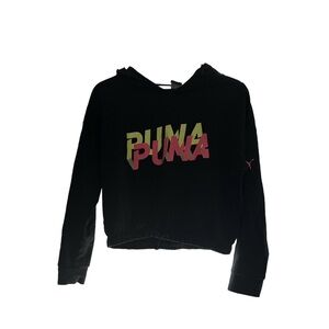 Black waste length puma shirt with adjustment string